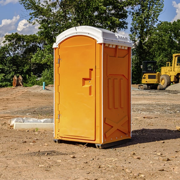 how often are the porta potties cleaned and serviced during a rental period in Thedford